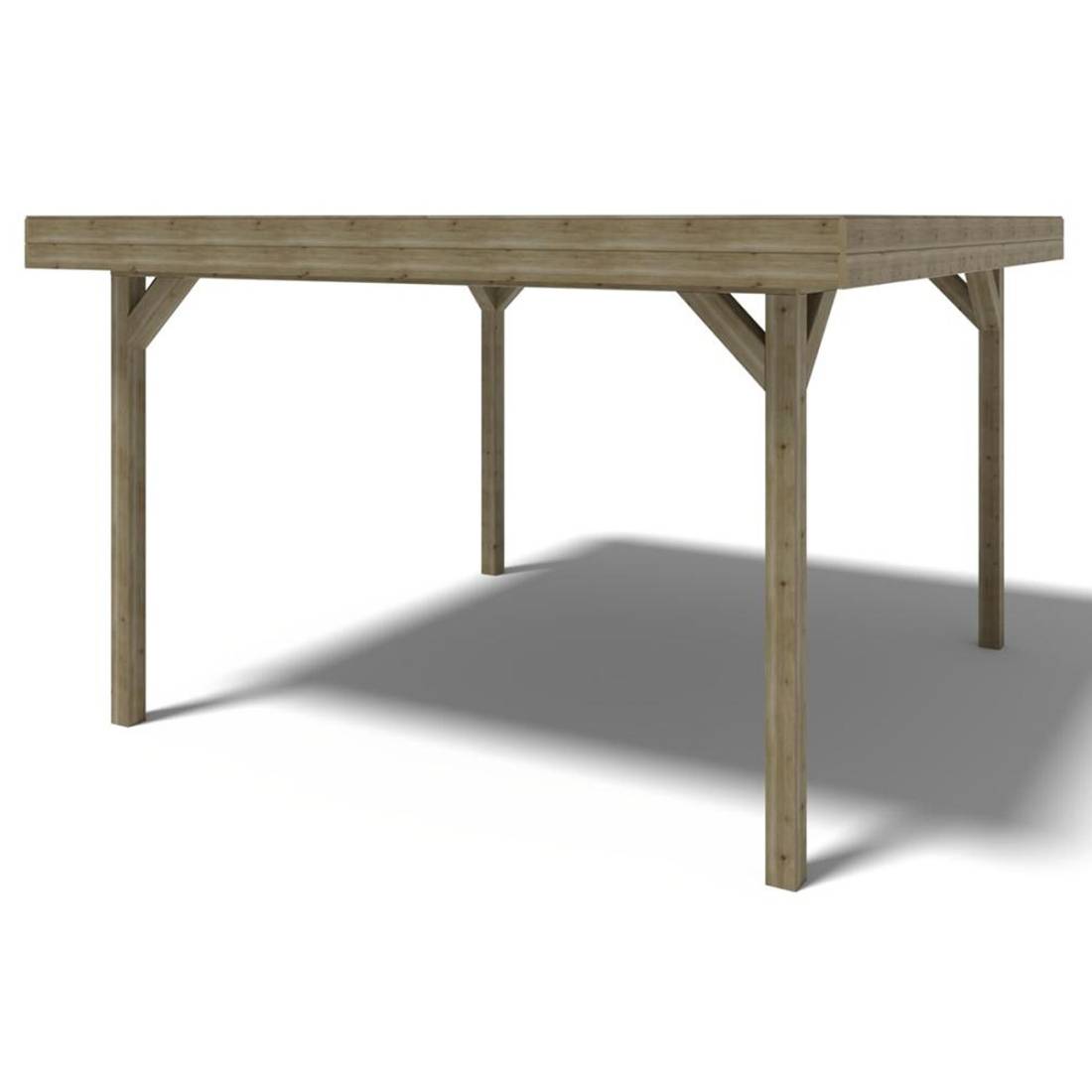 Altanka - Pergola de jardin 4.04x4.04m avec panneaux - traité - ALT132 - ALTANKA - Image 4