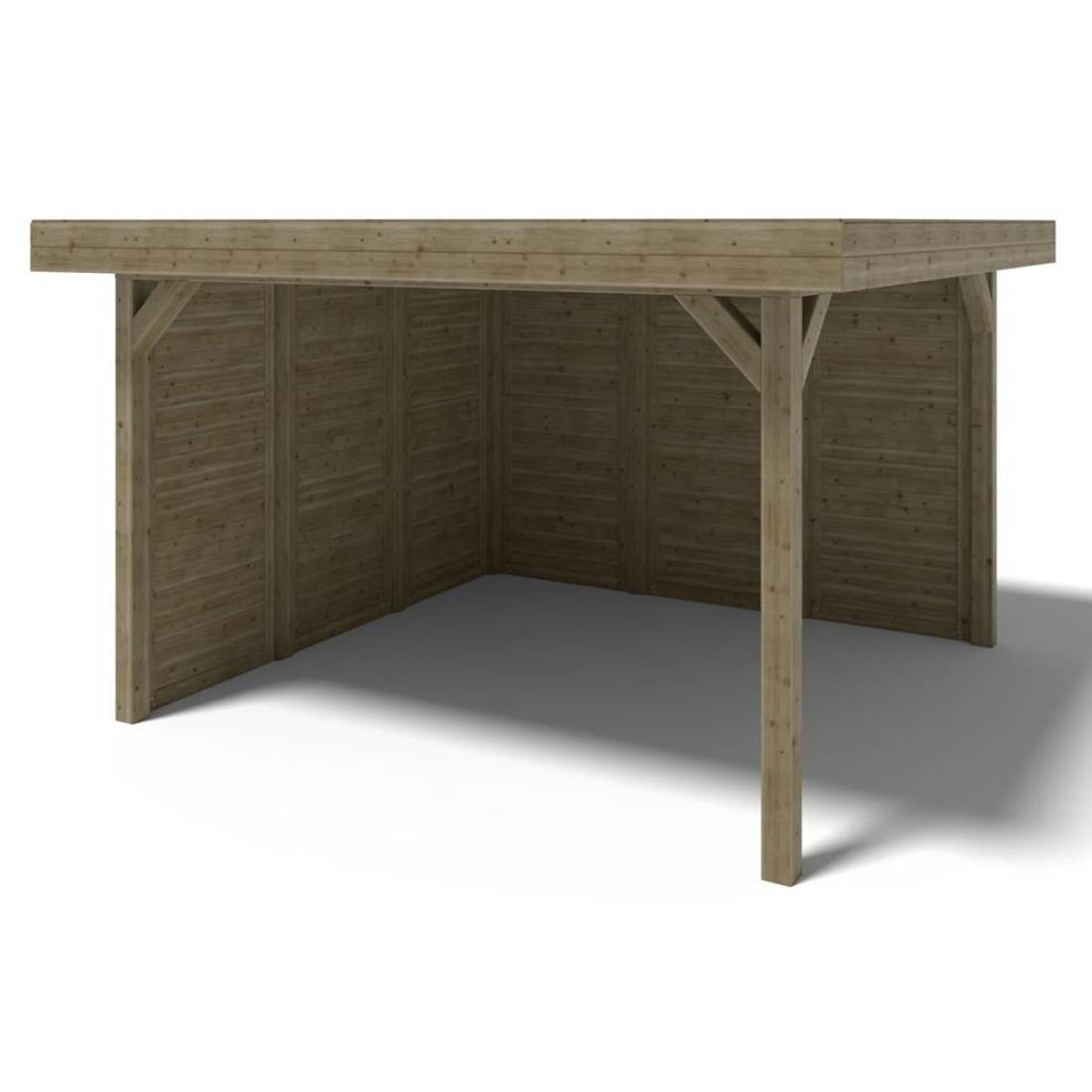 Altanka - Pergola de jardin 4.04x4.04m avec panneaux - traité - ALT132 - ALTANKA - Image 1