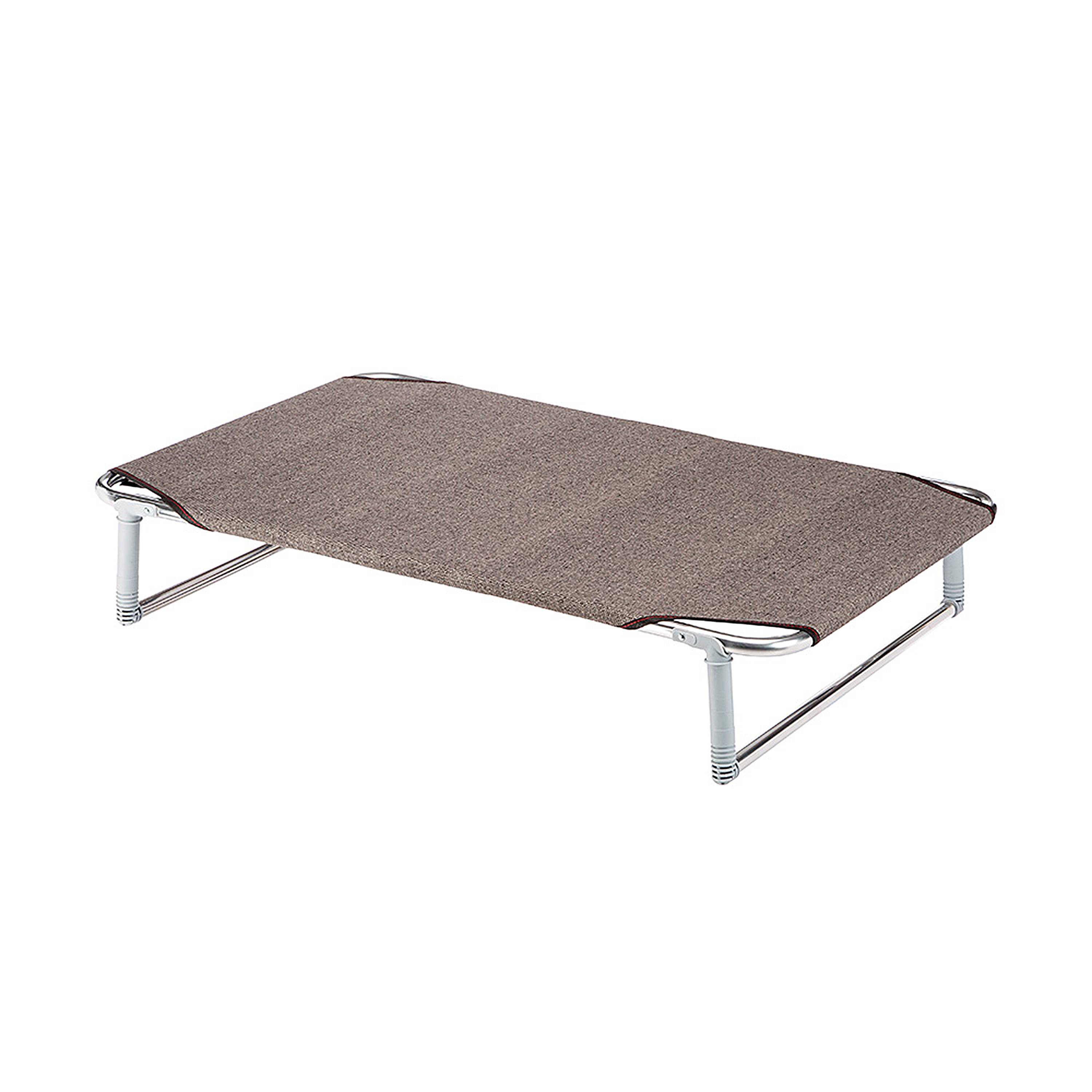 Ferplast - Ferplast Lit pliable pour chiens DREAM 100, avec structure solide en aluminium avec élastiques renforcés, toile en tissu, 105 x 63 x h 18 cm Taupe - Image 1