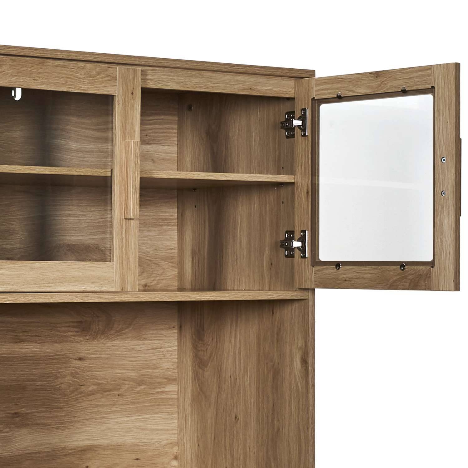 The Home Deco Factory - Buffet de cuisine 4 portes 2 tiroirs Saulk en bois - Marron - The Home Deco Factory - Image 5