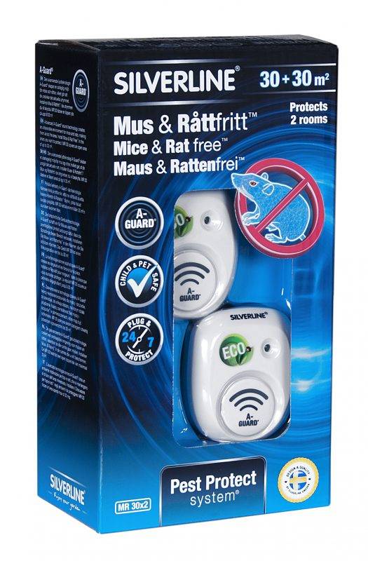 Silverline Sweden - Répulsifs MR 30 x 2 pour rongeurs (souris et rats), 2 appareils: 2x30m2 Silverline Sweden - Image 3