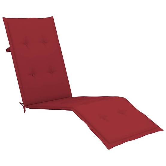 Chaise longue | Transat | Bain de soleil d'extérieur repose-pied et coussin Acacia solide - Image 6