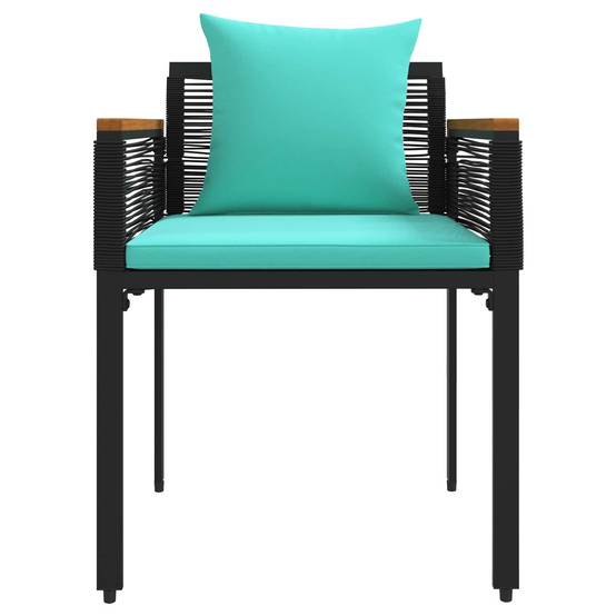 Ensemble de meubles d'extérieur 3 pcs | Mobilier d'extérieur Noir et turquoise Maison Chic - Image 7