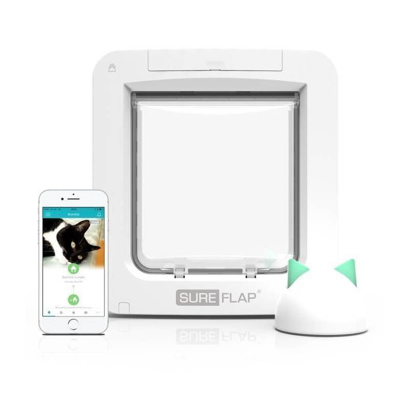 SUREFLAP - Sureflap Grande Chatiere A Puce Electronique Connect - Blanc - Pour Chat Et Chien - Image 4