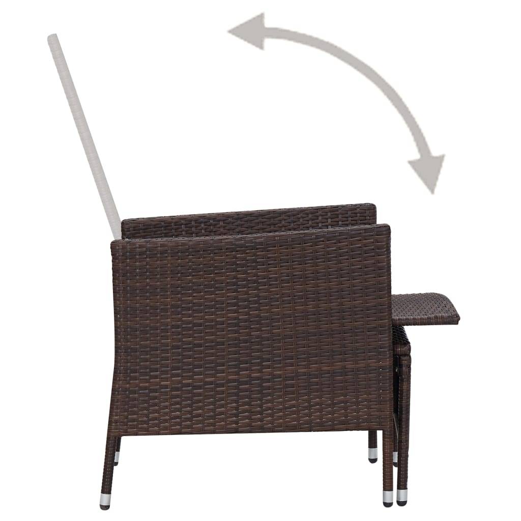 Vidaxl - Salon de jardin 2 pcs avec coussins Résine tressée Marron vidaXL 310232 - Image 7