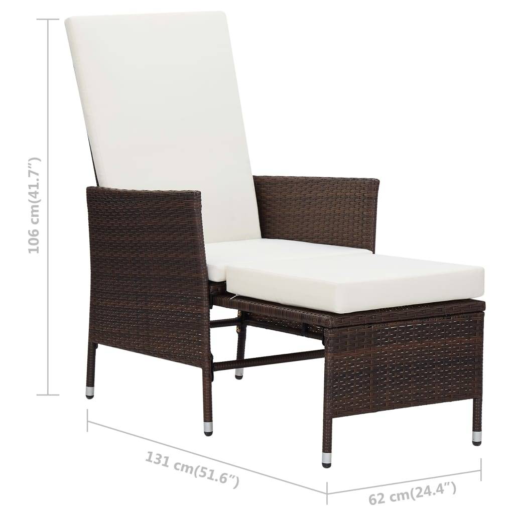 Vidaxl - Salon de jardin 2 pcs avec coussins Résine tressée Marron vidaXL 310232 - Image 3