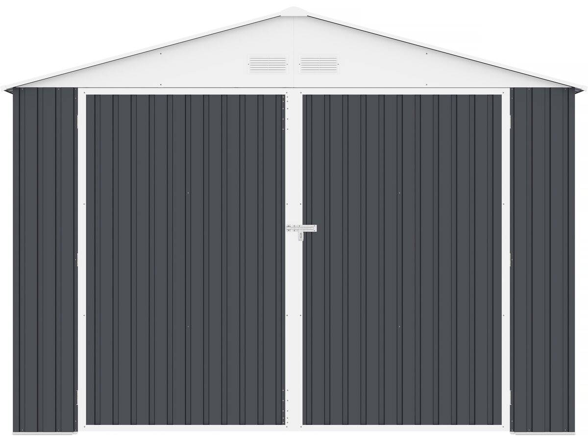 Garage En Métal "houston" 18,56m²  - Anthracite -habitat Et Jardin - Image 4