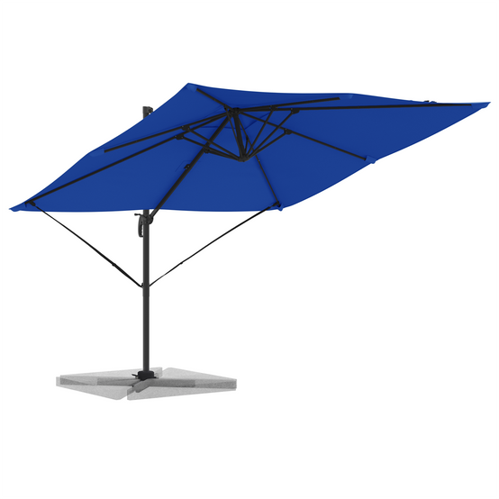 Parasol de patio - Parasol d'extérieur Bleu azur Aluminium, Polyester 3m - Image 3