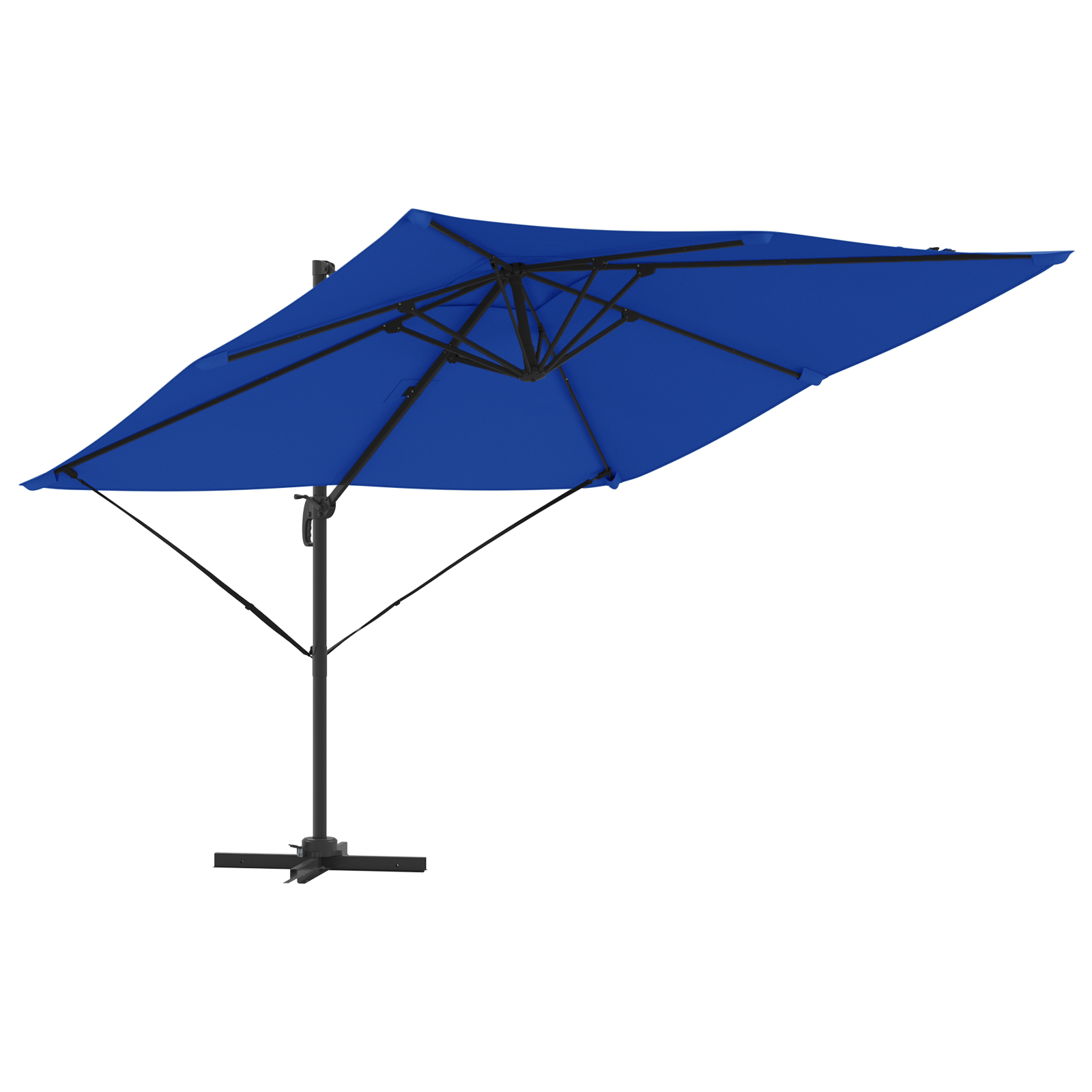 Parasol de patio - Parasol d'extérieur Bleu azur Aluminium, Polyester 3m - Image 1