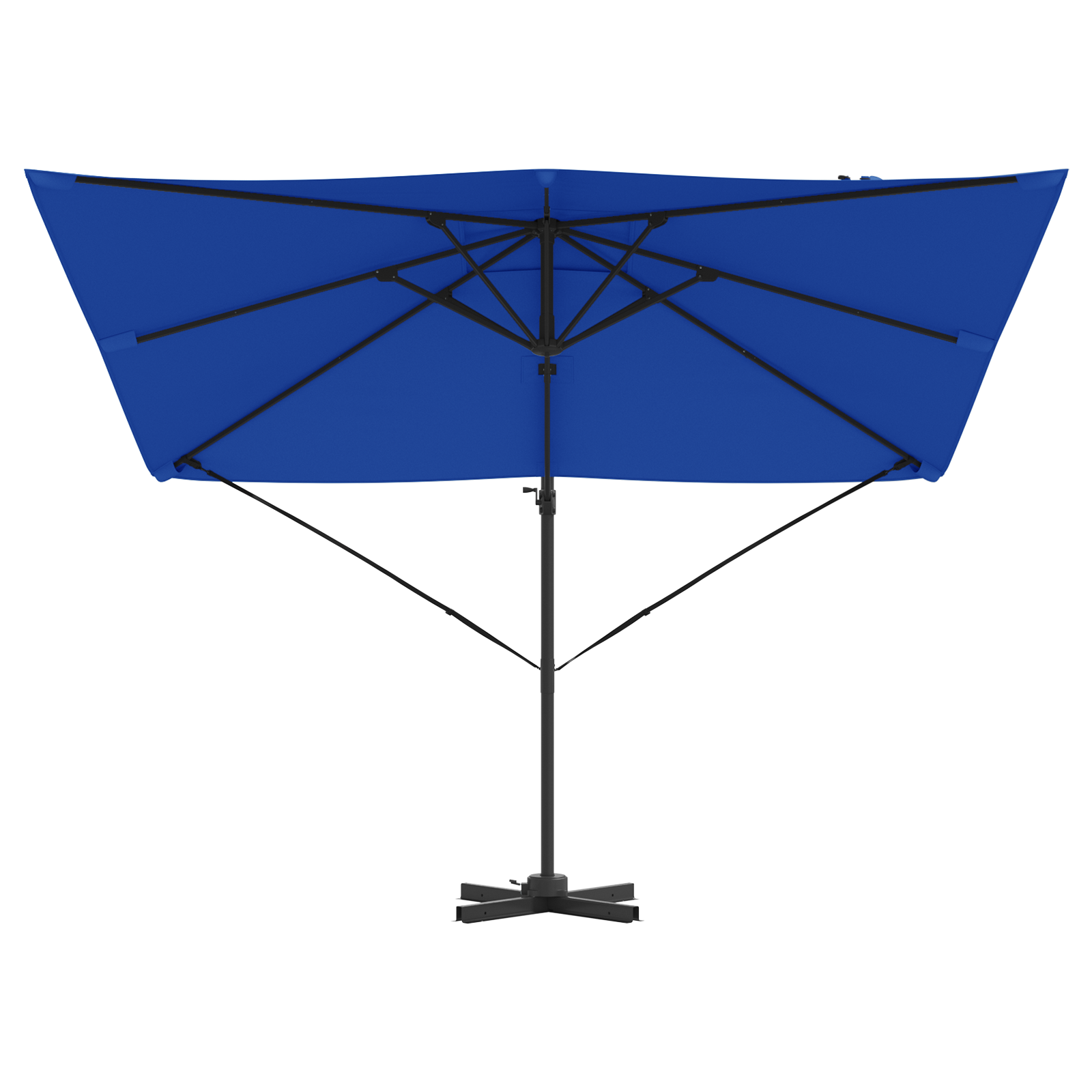 Parasol de patio - Parasol d'extérieur Bleu azur Aluminium, Polyester 3m - Image 5