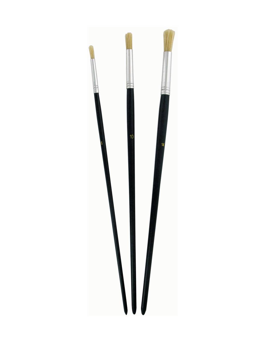 Pinceaux Ronds Outibat Set De 3 Pinceaux Ronds Pour Finitions Précises - Outibat