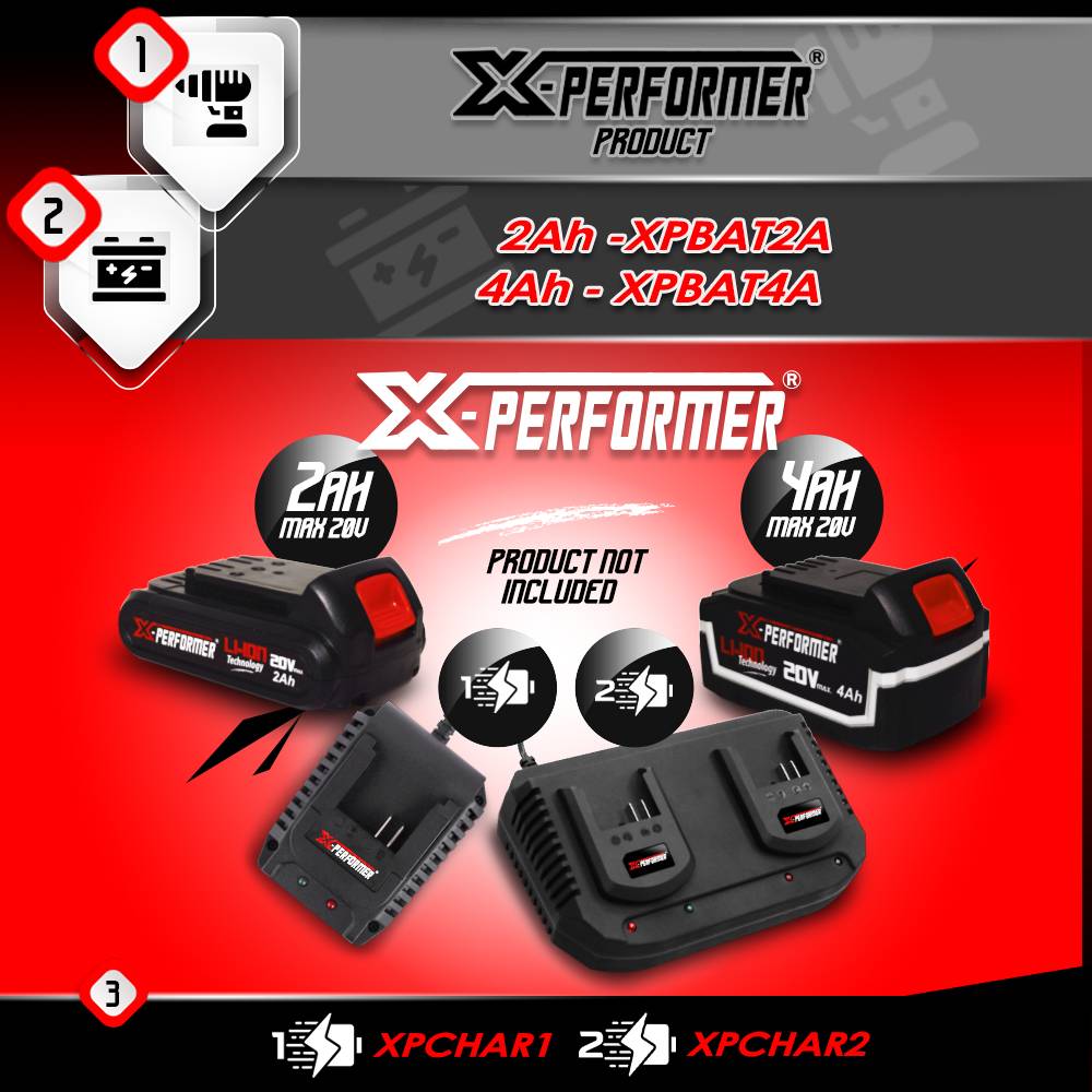 Marteau perforateur sans fil 20V livré sans batterie -  X-Performer - Image 2
