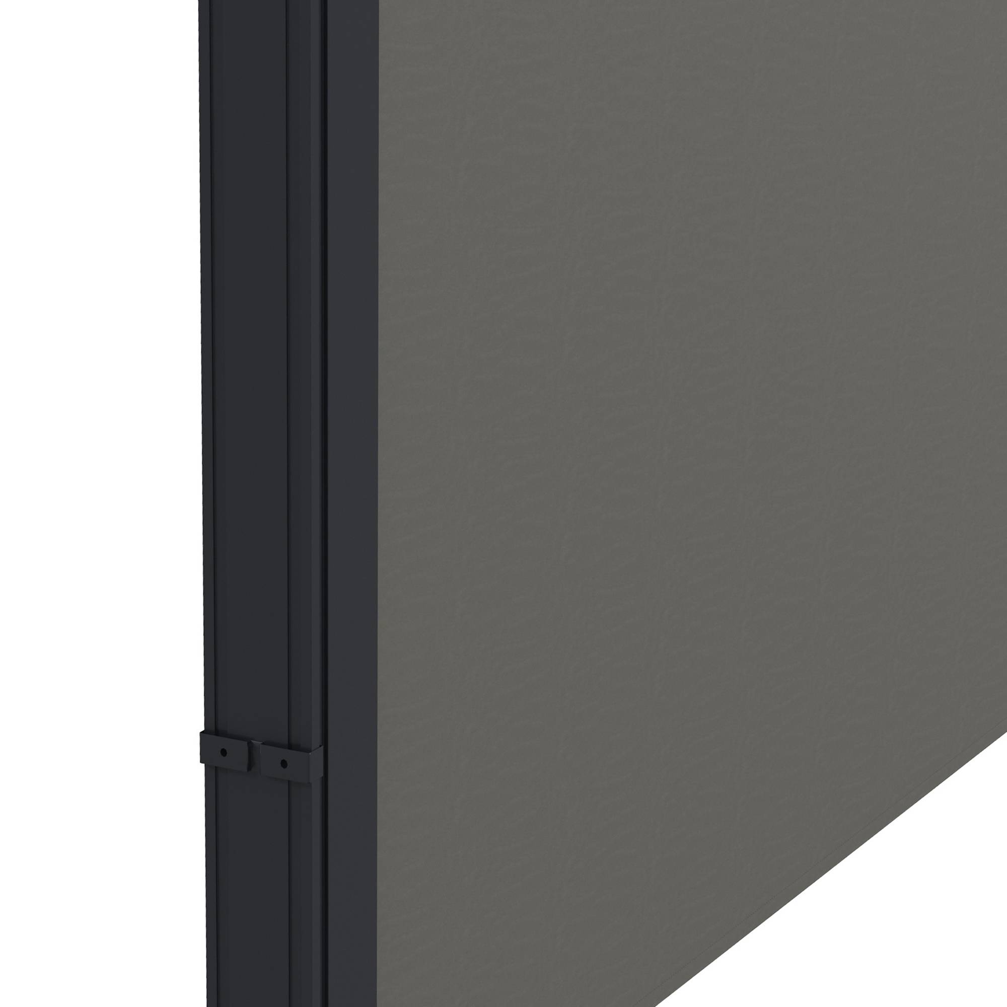 Store latéral rétractable polyester et aluminium gris foncé 400 x 4 x 180 cm - PANGIVO - Image 10