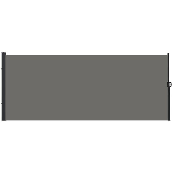 Store latéral rétractable polyester et aluminium gris foncé 400 x 4 x 180 cm - PANGIVO - Image 1