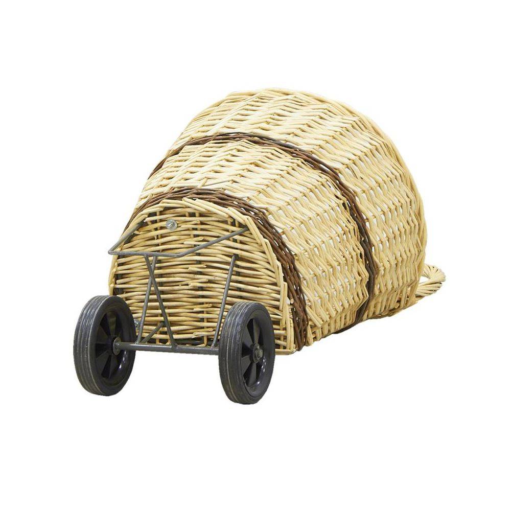 Aubry Gaspard - Chariot à bûches en osier bicolore Modèle 2 - Image 3