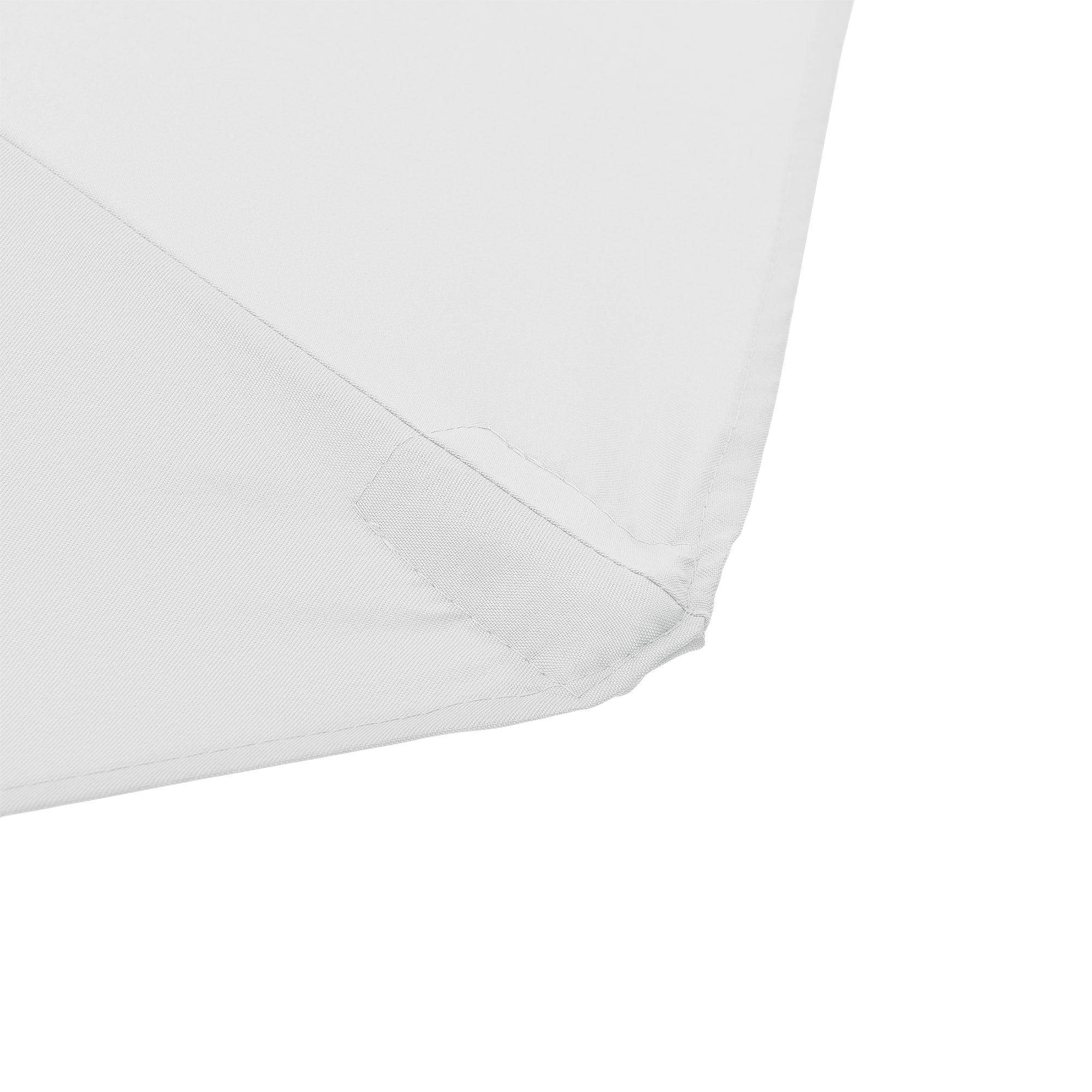 Helloshop26 - Demi-parasol sur terrasse sur balcon polyester blanc 300 cm x 150cm x 230cm - Image 5