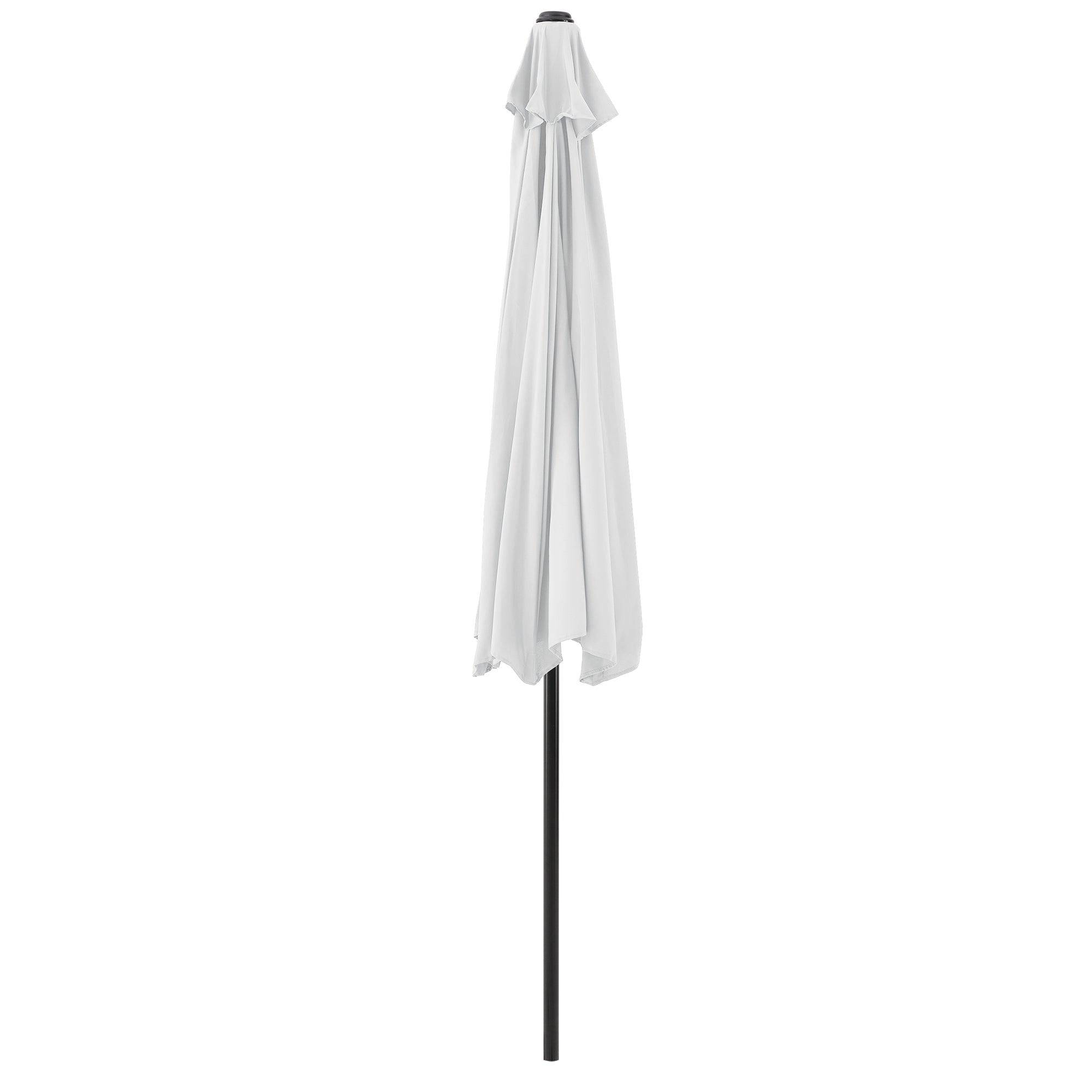 Helloshop26 - Demi-parasol sur terrasse sur balcon polyester blanc 300 cm x 150cm x 230cm - Image 2