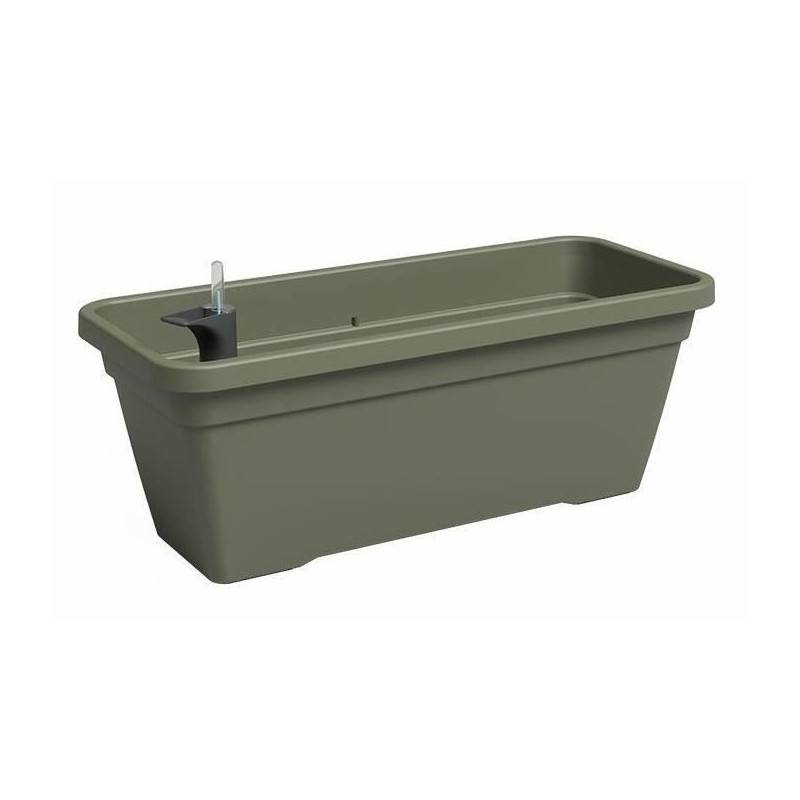Jardiniere - Plastique - Vert Sec - Rectangulaire - L57,9 X P24,3 X H22cm - Artevasi - Image 1