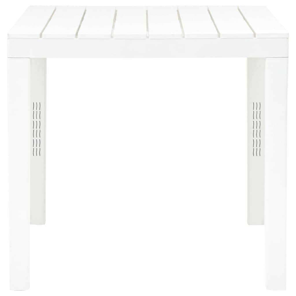 Vidaxl - Table de jardin avec 2 bancs Plastique Blanc vidaXL 48777 - Image 6