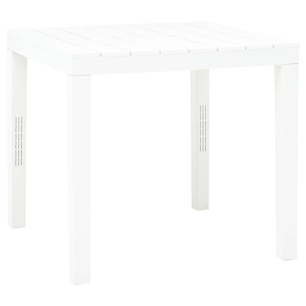 Vidaxl - Table de jardin avec 2 bancs Plastique Blanc vidaXL 48777 - Image 9