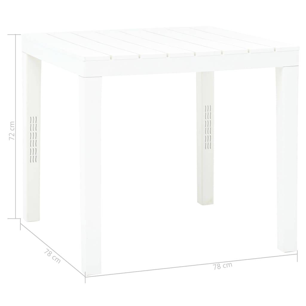 Vidaxl - Table de jardin avec 2 bancs Plastique Blanc vidaXL 48777 - Image 3