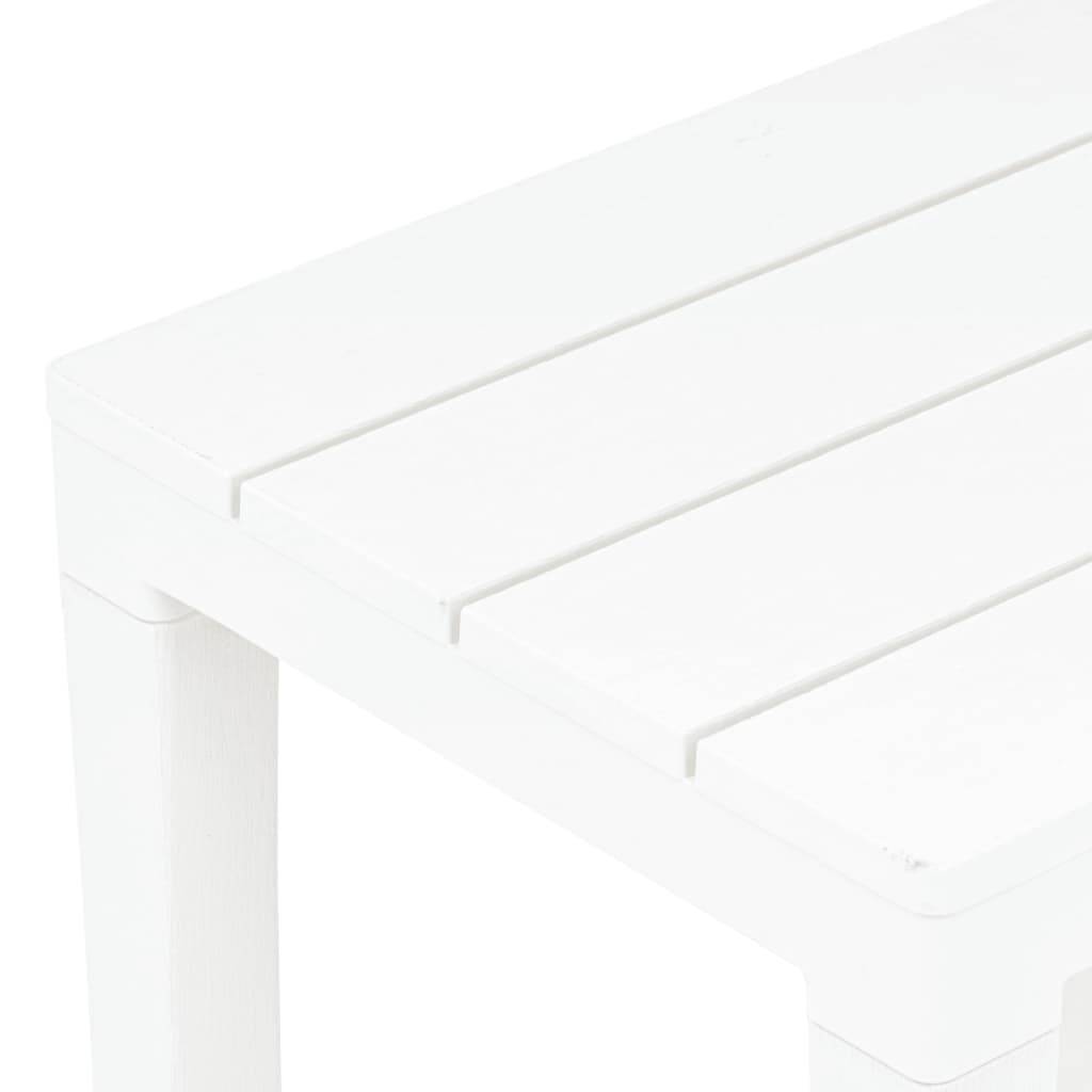 Vidaxl - Table de jardin avec 2 bancs Plastique Blanc vidaXL 48777 - Image 5