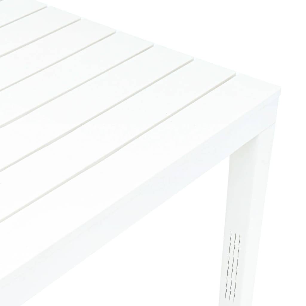 Vidaxl - Table de jardin avec 2 bancs Plastique Blanc vidaXL 48777 - Image 4