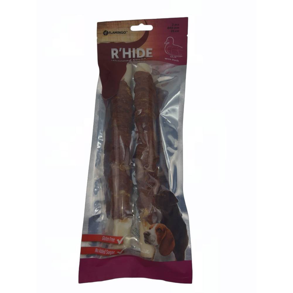 Flamingo - Friandise 2 bâtons a mâcher ø 4 cm x 25 cm au canard 240 g pour chien - Image 4