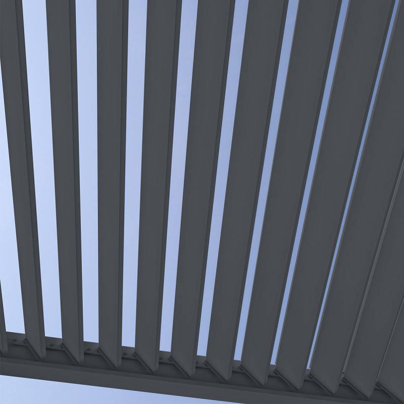 Ombrea - Pergola bioclimatique adossée anthracite - 300 x 300 x H. 258 cm Ombréa - Image 7
