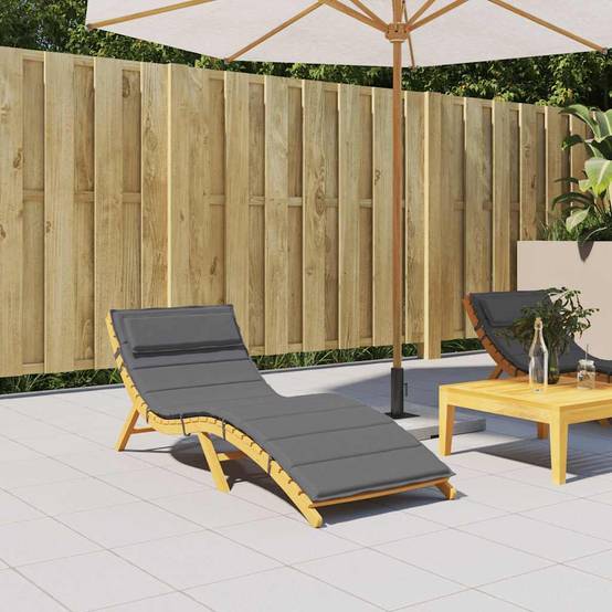Coussin d'extérieur - Coussin de Bain de soleil - Coussin de Siège pour intérieur et extérieur anthracite 180x60x3 cm tissu oxford MP338 - Image 2