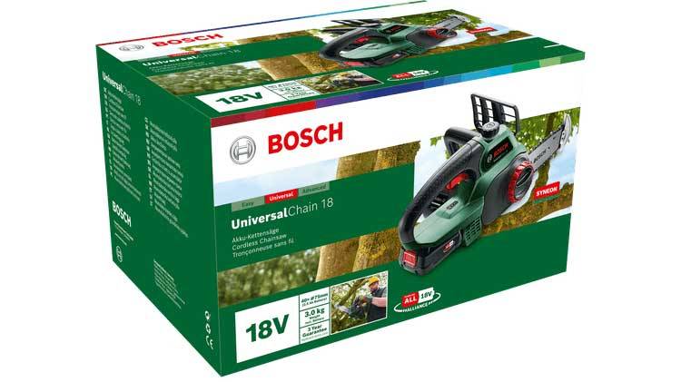 Bosch - Tronçonneuse à chaîne BOSCH Universal Chain 18 + 1 batterie 2,5 Ah + chargeur- 06008B8000 - Image 3