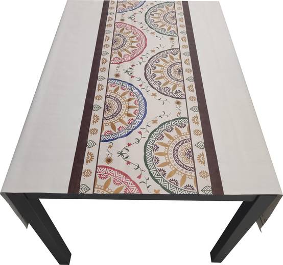 Nappe Composition PVC Base Polyester Anti-taches Soleil Lavant Taille 140X160 CM - Image 2