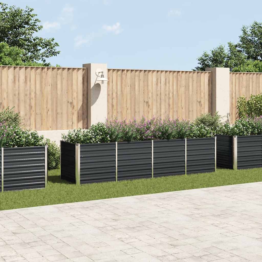 Prolenta Premium - Jardinière acier anthracite 320 x 80 x 77 cm - Prolenta premium p390.1 - Image 2