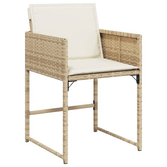 Chaise bois composite 4 places rotin beige 50,5 x 54 x 79 cm - Prolenta premium p388.7 - Image 3