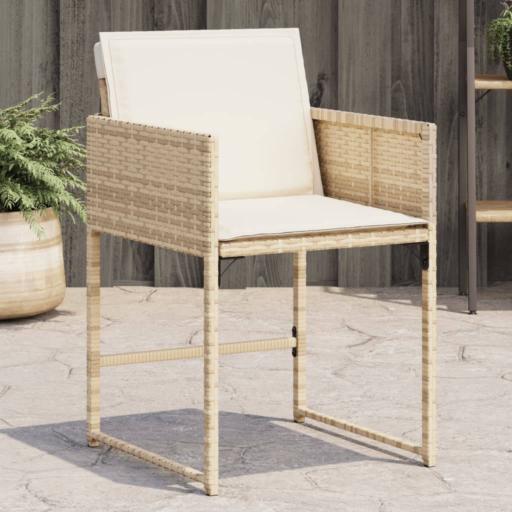 Chaise bois composite 4 places rotin beige  50,5 x 54 x 79 cm  - Prolenta premium  p388.7 - Image 2