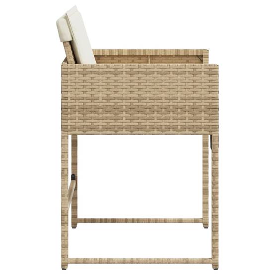 Chaise bois composite 4 places rotin beige 50,5 x 54 x 79 cm - Prolenta premium p388.7 - Image 6