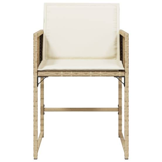 Chaise bois composite 4 places rotin beige 50,5 x 54 x 79 cm - Prolenta premium p388.7 - Image 5