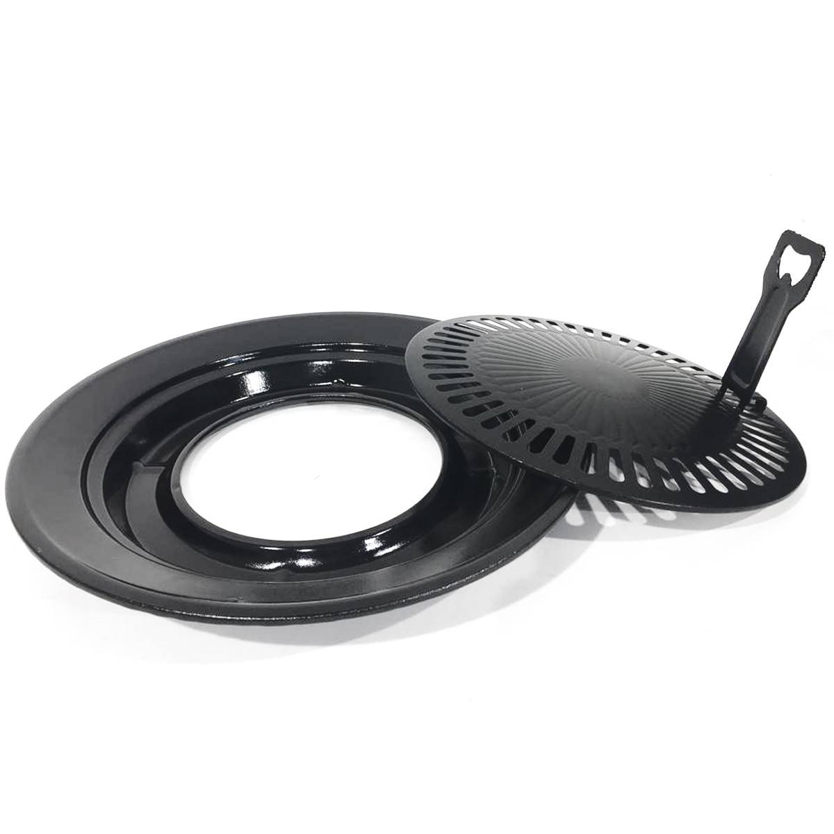Barbecue gaz Grill 2en1 Réchaud gaz piezo 2200W + Grille + 4 cartouches gaz 250g Butane Camping ALPEN - Image 6