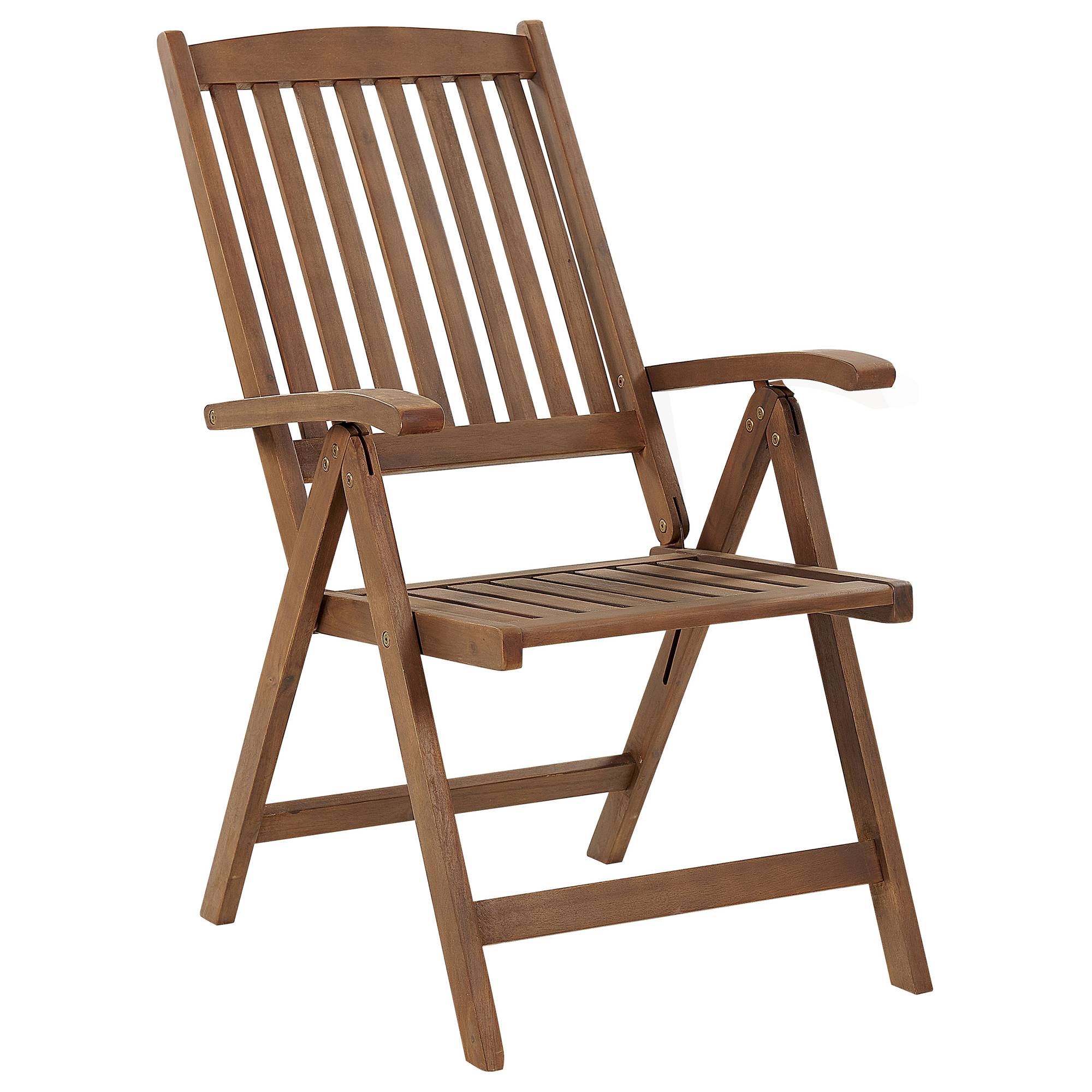 Beliani - Set de Jardin ou Terrasse en Bois d'Acacia Foncé Table et 2 Chaises Inclinables et Pliantes avec Coussins Taupe pour Tout Usage - Image 6