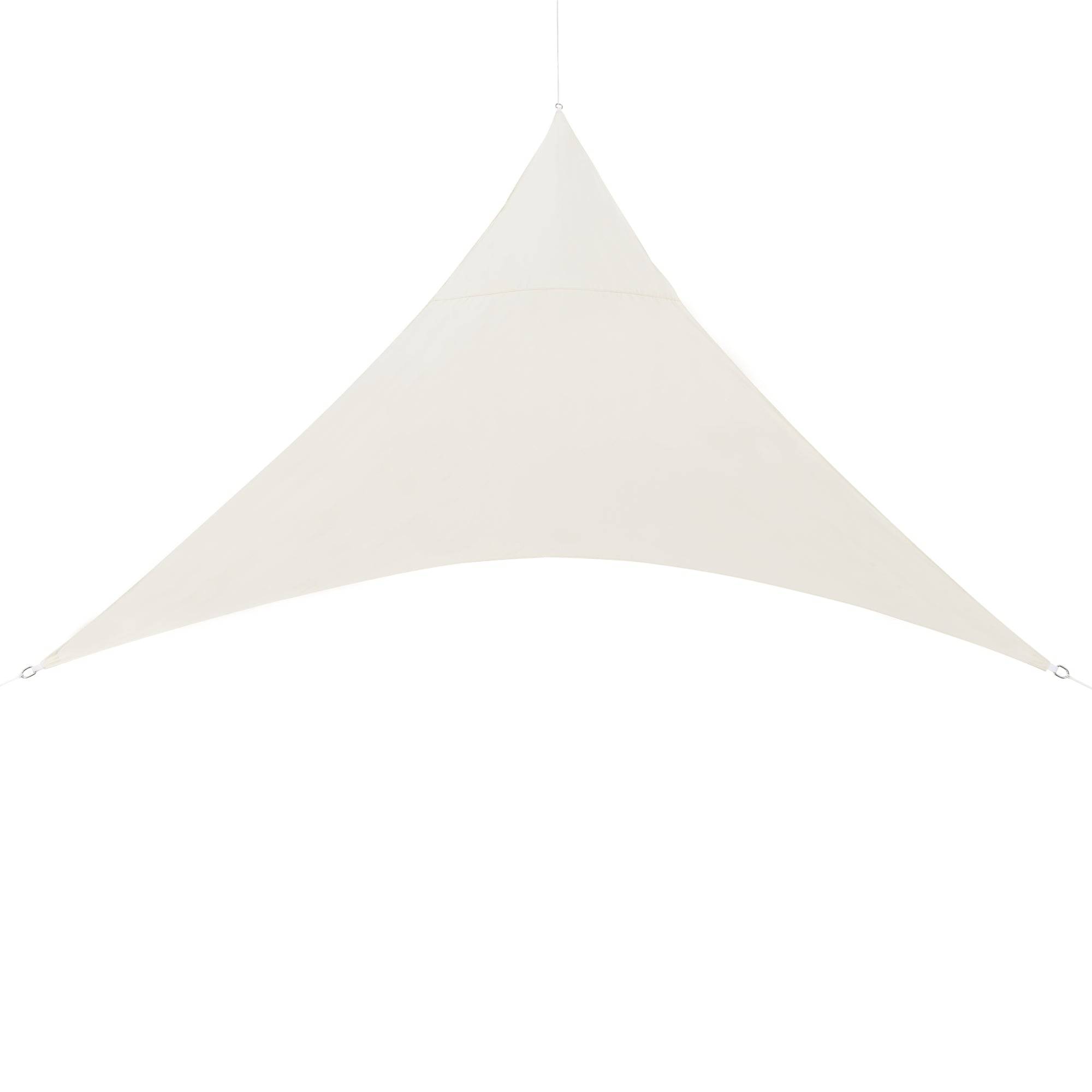 Helloshop26 - Voile d'ombrage toile solaire polyester polyuréthane triangulaire 300 cm beige - Image 1