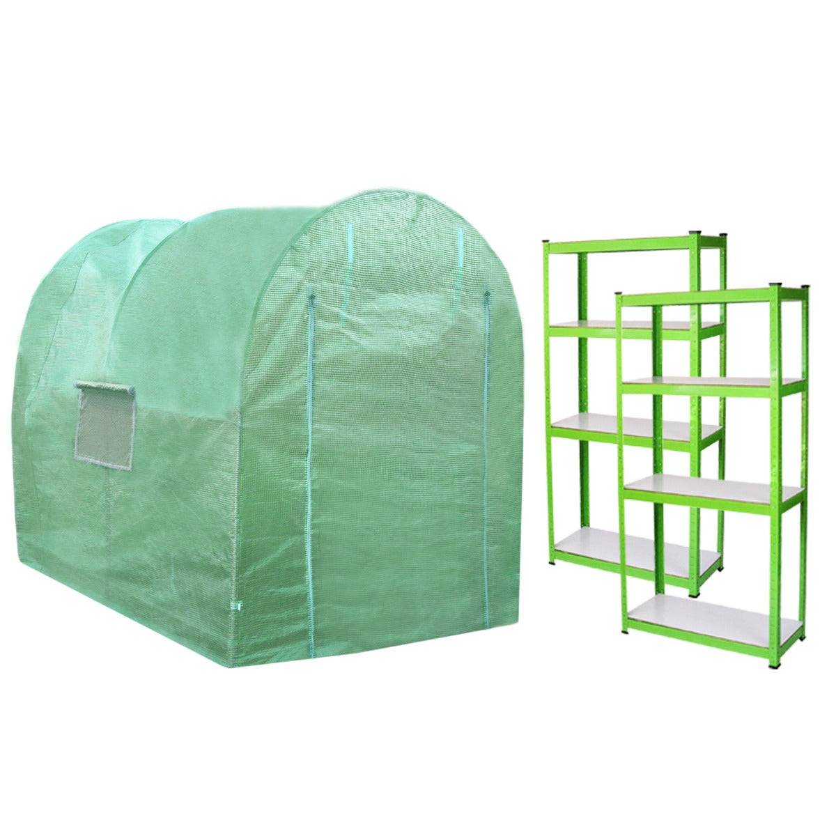 Monstershop - Serre Polytunnel 19mm 2.5m x 2m avec Étagères - Image 1