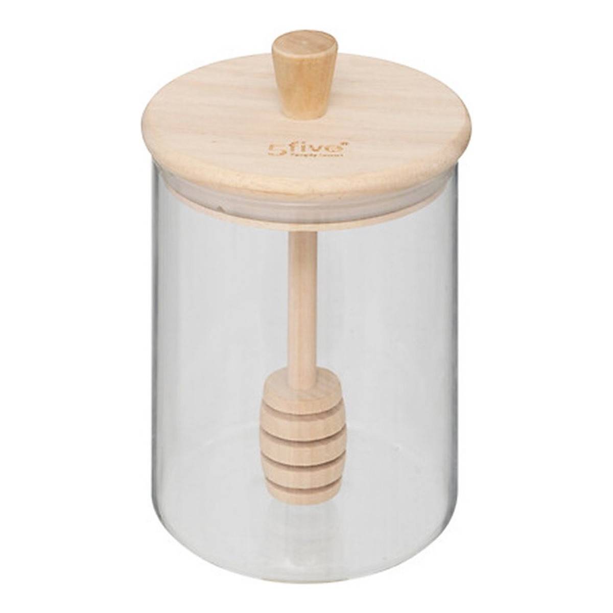 Pot à Miel en Verre & Cuillère "Hermet" 0,4L Transparent - Image 1
