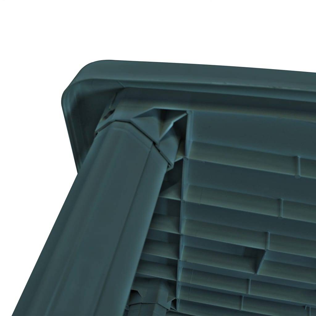 Table de jardin en plastique vert 101 x 68 x 72 cm - PANGIVO - Image 4
