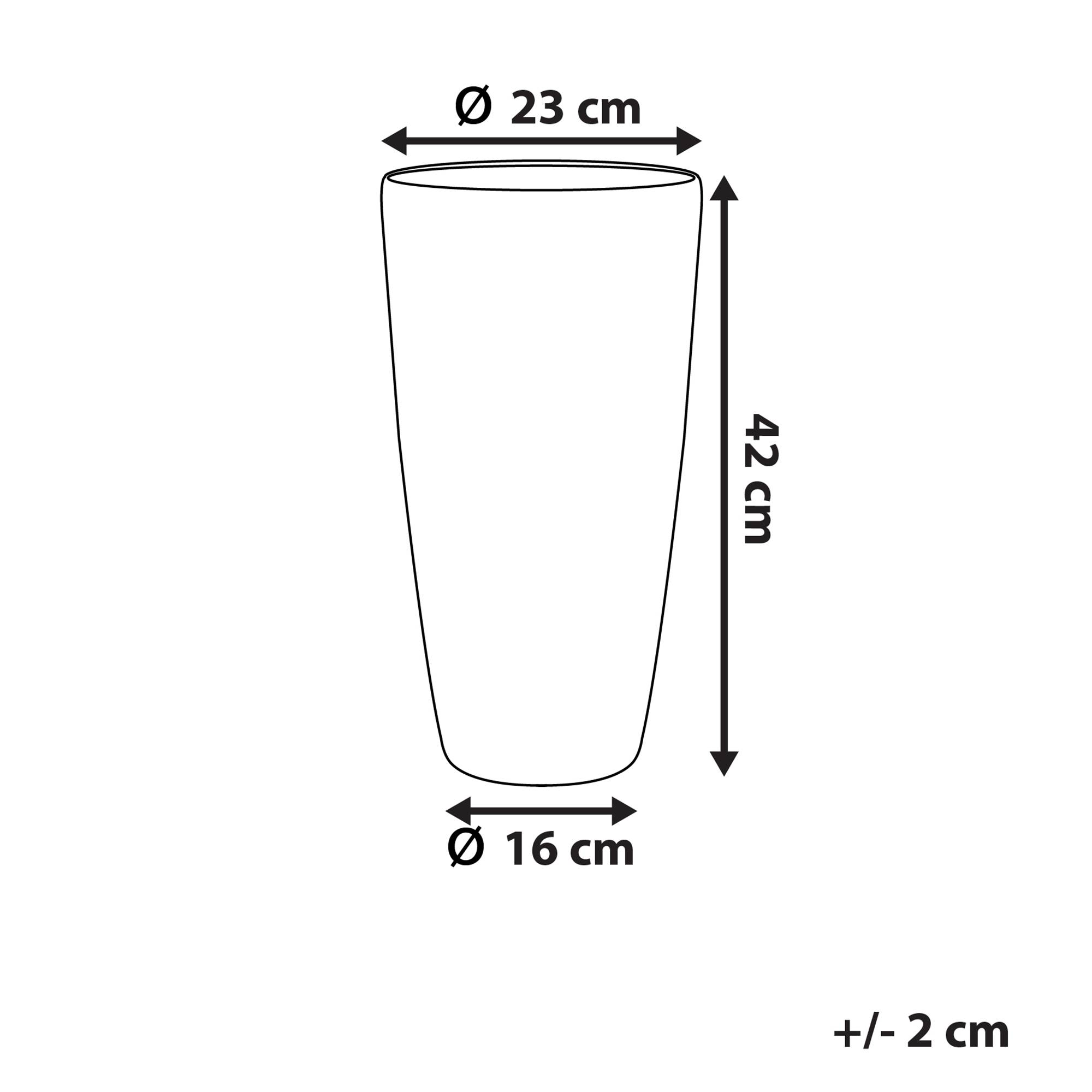 Cache-pot d'extérieur Fibre d'argile Beige clair ABDERA - Beliani - Image 2