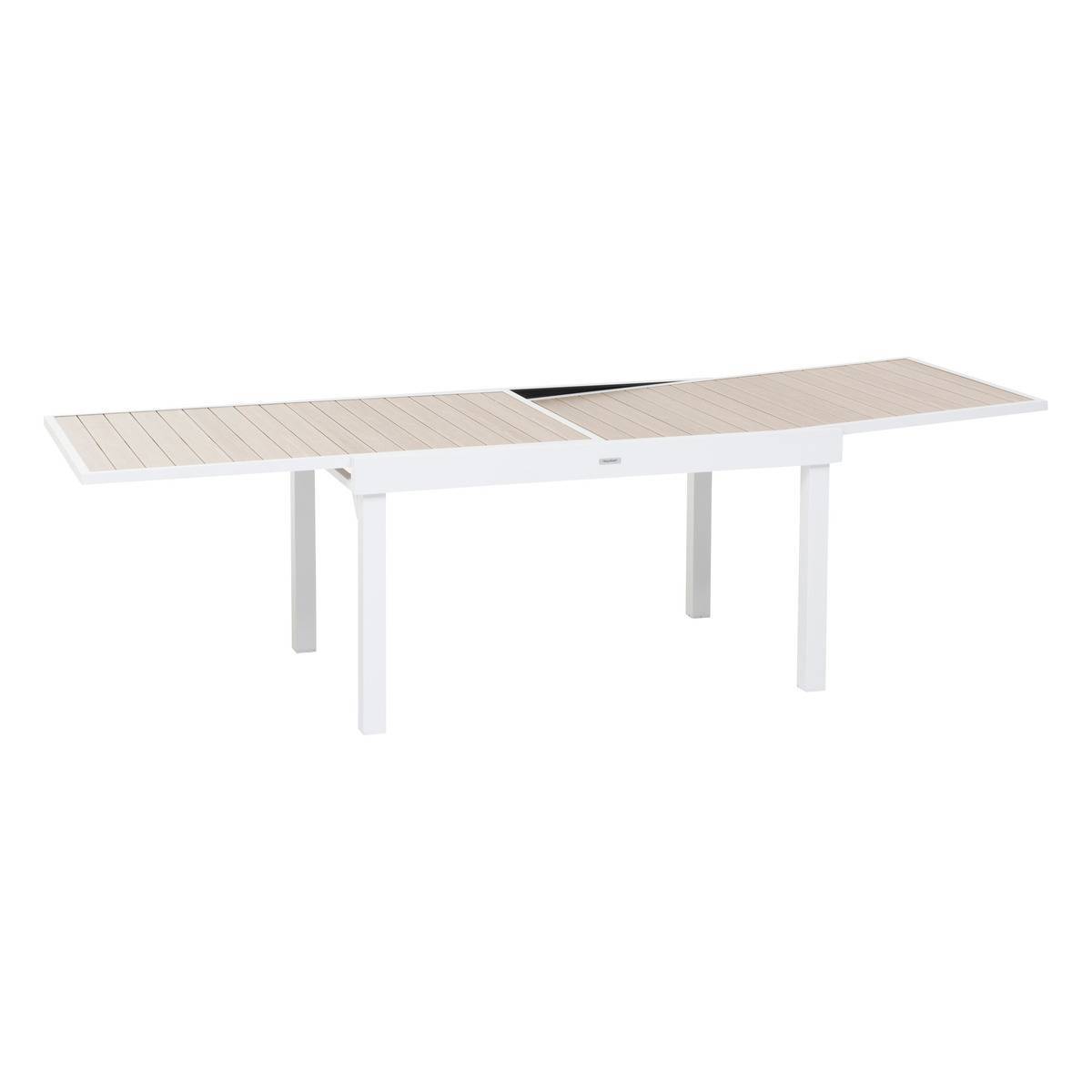 Hesperide - Table de jardin extensible "Piazza" lin & blanc 10 places en aluminium traité en epoxy Hespéride - Image 2