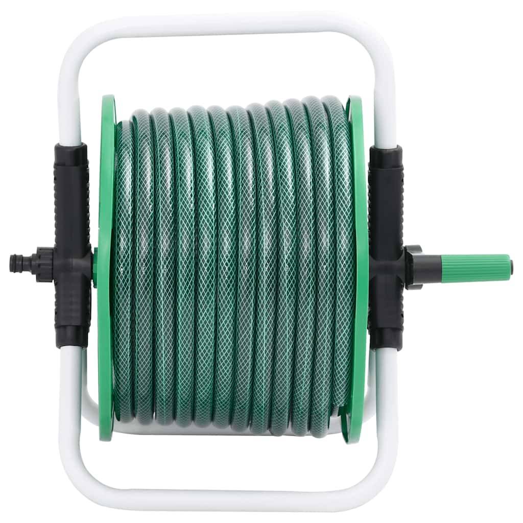 PANGIVO - Enrouleur de tuyau acier galvanisé et PVC vert 40 x 30 x 41 cm - PANGIVO - Image 2