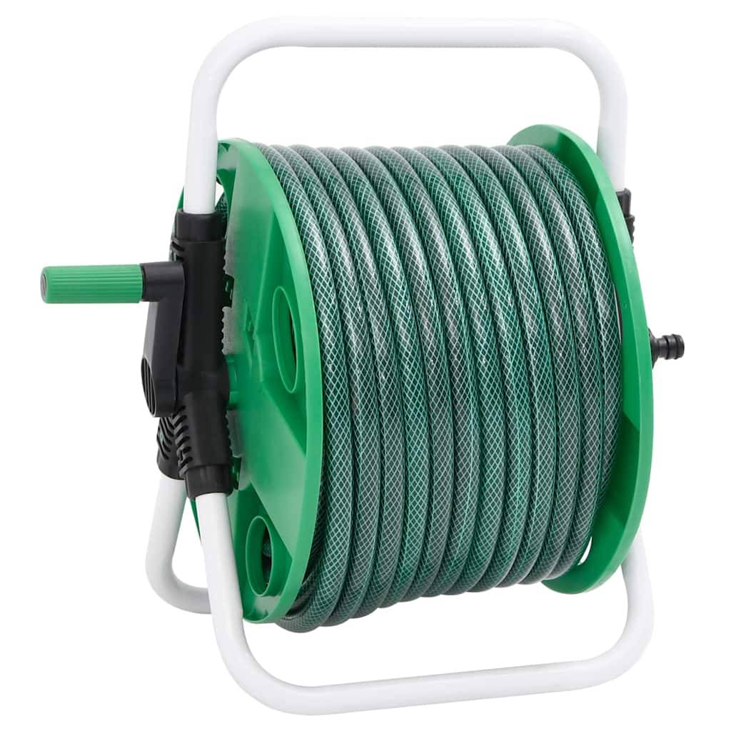 PANGIVO - Enrouleur de tuyau acier galvanisé et PVC vert 40 x 30 x 41 cm - PANGIVO - Image 4