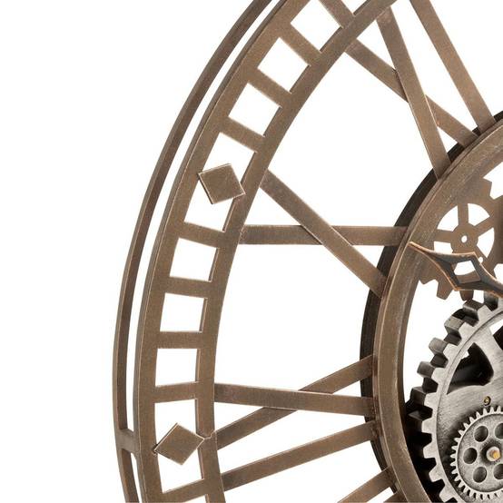 Horloge Murale Design "Chiffres Romains" 60cm Or - Image 2