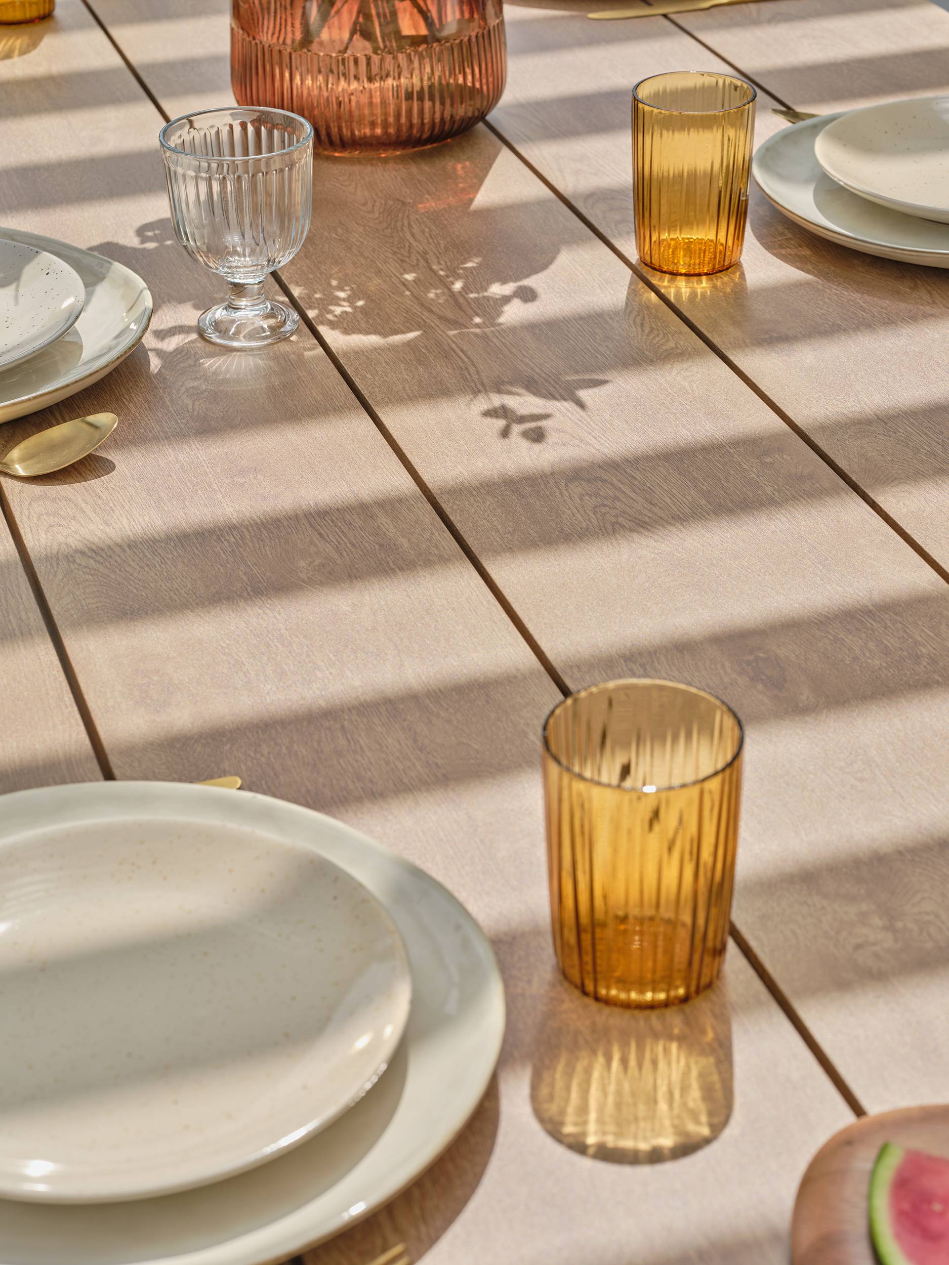 Table de jardin aluminium KELIA- GREGE - REMARQUABLE - Image 3