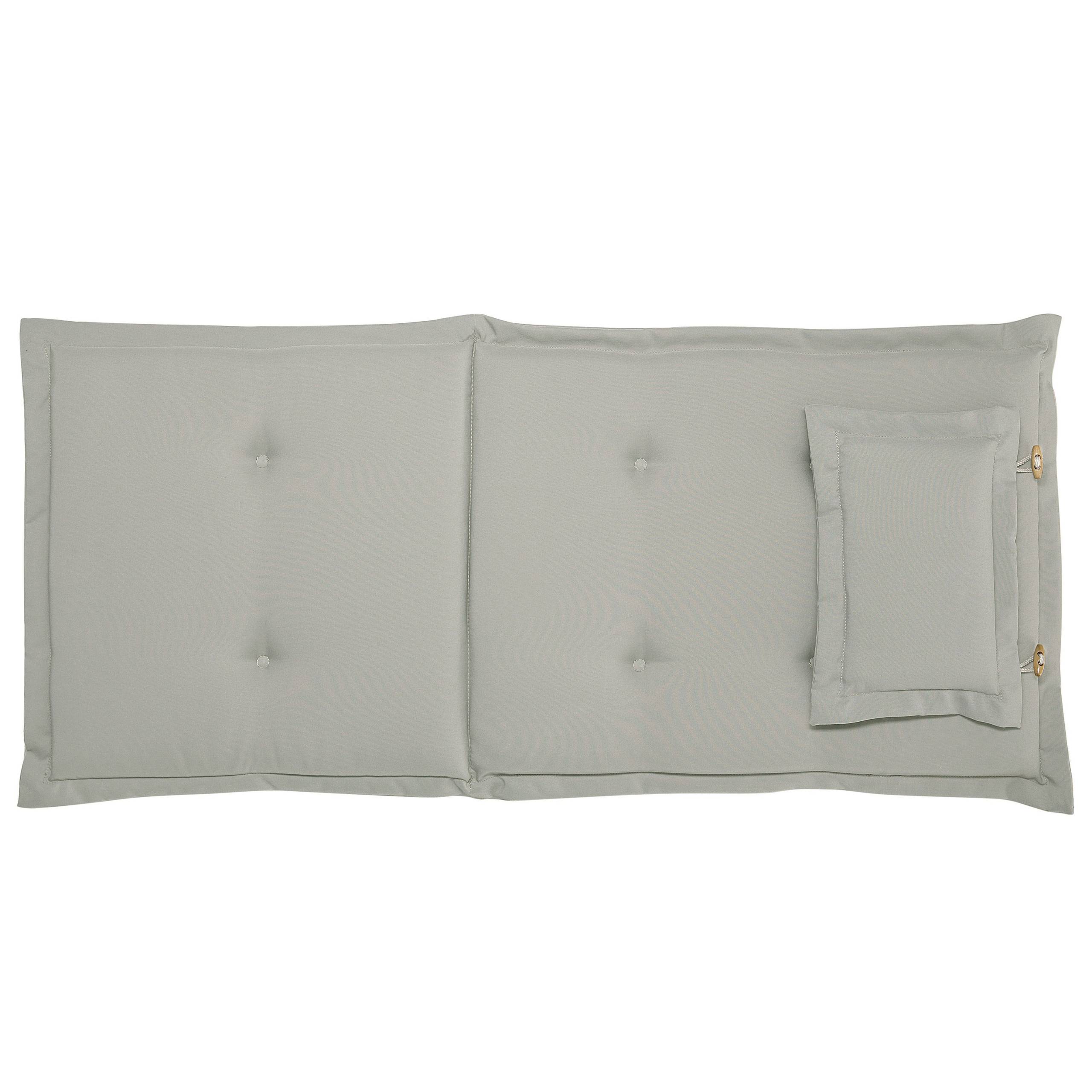 Beliani - Lot de 2 Coussins d'Assise Confortables pour Chaise de Jardin en Tissu Hydrofuge Anti UV Gris et Beige - Image 4